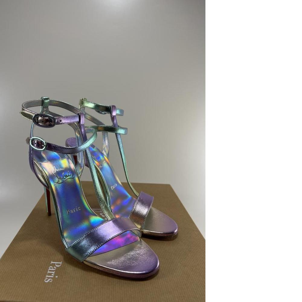 100mm Mara Gradient Ombre Unicorn Licorne AB Heels Sandals E559